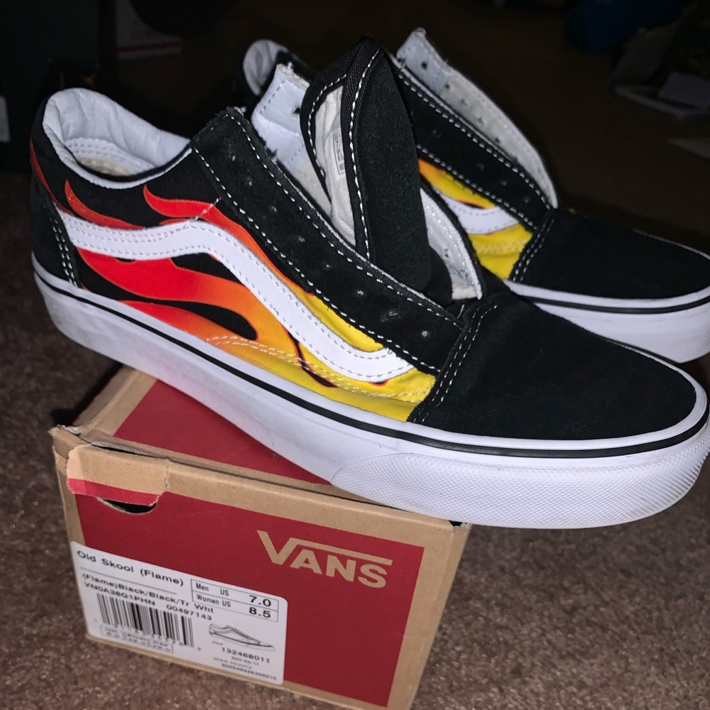 Old Skool flame vans
